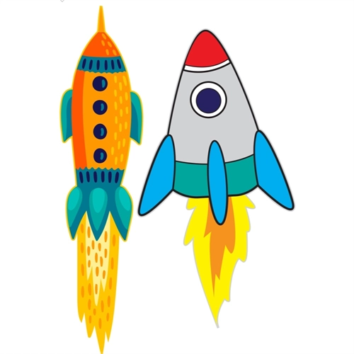 Space Explorers Theme Blaze Rockets Transparent Sticker